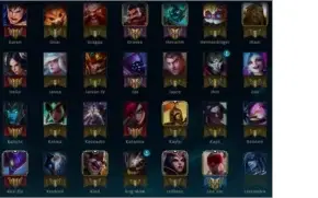 Conta plat 4, 117 campeões, 78 skins, 80 ícones, runa padrão