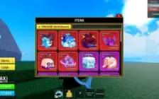 Conta Blox Fruts nível máximo, com frutas permanente