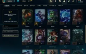 Unranked com 28 Champs e 6 Skins + 2 Fragmentos