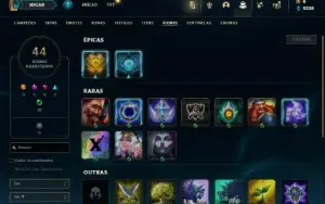 Unranked com 28 Champs e 6 Skins + 2 Fragmentos