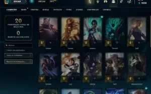 Unranked com 28 Champs e 6 Skins + 2 Fragmentos