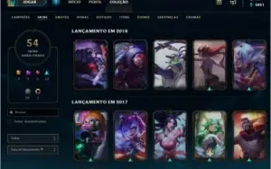 Conta League Of Legends OURO V 52 SKINS