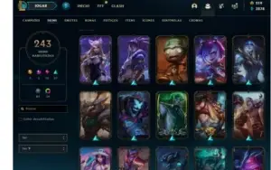 CONTA LEAGUE OF LEGENDS 243 SKINS LVL 190 BARATA
