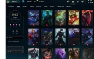 CONTA LEAGUE OF LEGENDS 243 SKINS LVL 190 BARATA