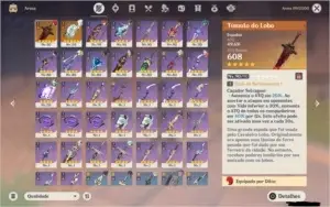 AR55 hutao+diluc+tartaglia+mona+albedo +2 armas 5*