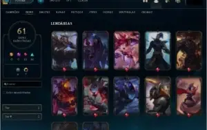 CONTA LOL LVL 263 / 38 CHAVES / 61 SKINS / 9 PAGINAS DE RUNA
