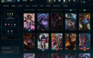Conta Lol LVL 200 (ADC) Prata III 133 Skins