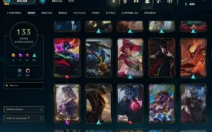 Conta Lol LVL 200 (ADC) Prata III 133 Skins