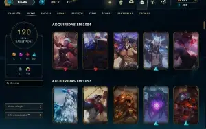 Conta Lol LVL 200 (ADC) Prata III 133 Skins