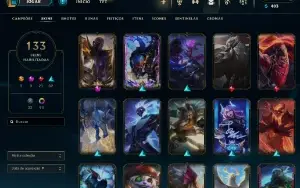 Conta Lol LVL 200 (ADC) Prata III 133 Skins