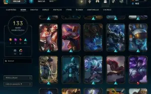 Conta Lol LVL 200 (ADC) Prata III 133 Skins