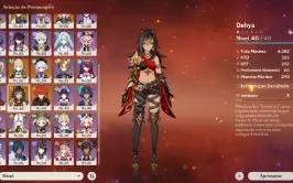 Genshin Impact -Andarilho + Albedo+dehya+keqing + jean AR 55