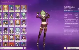 Genshin Impact -Andarilho + Albedo+dehya+keqing + jean AR 55