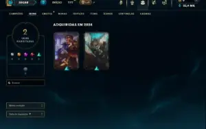 Diamante 4 com 22 Champs e 2 Skins + 4 Fragmentos