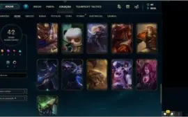 CONTA LOL GOLD 1--102 CAMPEÕES E 42 SKINS + AATROX VITORIOSO