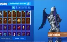 conta fotnite 51 dança e 45 skins caveira e outras skins