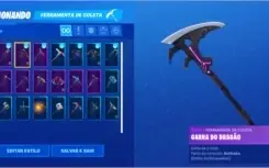 conta fotnite 51 dança e 45 skins caveira e outras skins