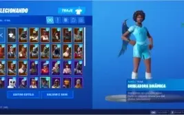 conta fotnite 51 dança e 45 skins caveira e outras skins