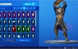 conta fotnite 51 dança e 45 skins caveira e outras skins