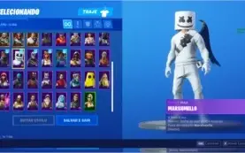 conta fotnite 51 dança e 45 skins caveira e outras skins