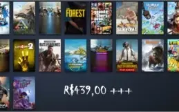 CONTA STEAM COM VALOR DE R$439,00 EM JOGOS COMO GTAV PUBG!!!