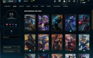 Unranked com 30 Champs e 25 Skins ( MAIN ADC )
