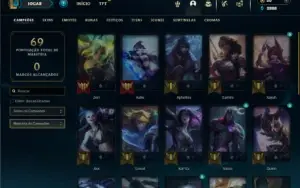 Unranked com 30 Champs e 25 Skins ( MAIN ADC )