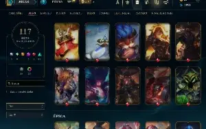 Conta De League Of Leagends/Full Acesso/117 Skins/Level 267/