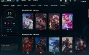 Conta League of Legends 56 skins