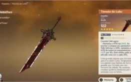 GENSHIN IMPACT - NA - AR 21 - ARMA *5 TÚMULO DO LOBO