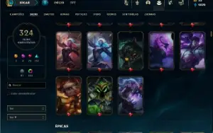 Ferro 1 com 140 Champs e 324 Skin ( MAIN SUP ) + 4 Prestigio