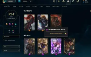 Ferro 1 com 140 Champs e 324 Skin ( MAIN SUP ) + 4 Prestigio