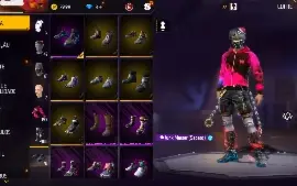 Conta Free Fire Lv: 59 com banners de mestre e skins limited