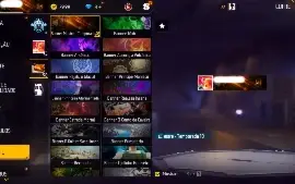 Conta Free Fire Lv: 59 com banners de mestre e skins limited