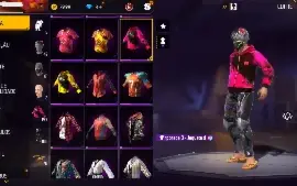 Conta Free Fire Lv: 59 com banners de mestre e skins limited