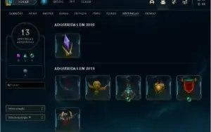 Conta lol Main Adc Platina 4 (48 pdl) Soloq, 64 Ícones.