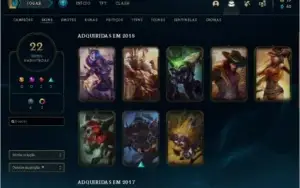 Conta lol Main Adc Platina 4 (48 pdl) Soloq, 64 Ícones.