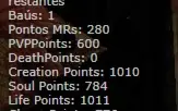 Conta do MundinhoX Personagem Dark Lord  LEV 600/100RR