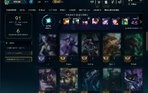 Unranked com 35 Champs e 8 Skins