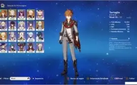 Genshin Impact AR 45 Kazuha, Albedo, Childe, Jean + livro 5*