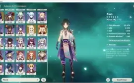 Genshin Impact AR57 - 11 personagens 5*, 3 armas 5*