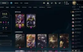 Conta LoL 268 Skins com Yasuo Prestigio
