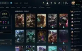 Conta LoL 268 Skins com Yasuo Prestigio