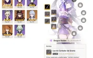 CONTA GENSHIN IMPACT AR55 SHOGUN C/ LUZ DO CORTADOR DE GRAMA