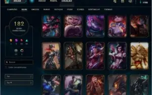 Conta LoL, 182 SKINS, 19 Lendarias, 61 Epicas, 52 Legado.