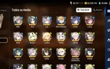 Conta de epic seven com 30 k de skystones+ 1000 folhas+ 6 ML