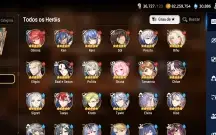 Conta de epic seven com 30 k de skystones+ 1000 folhas+ 6 ML