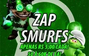 SMURFS BARATINHAS LOL - 50~60K EA