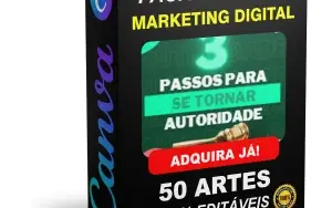 Pack Canva Marketing Digital Vol 1 - 50 Artes Editáveis
