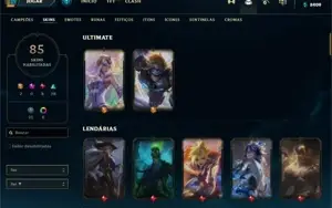 Conta Main jg LV 177/85 Skins +Conta Valorant com Skins